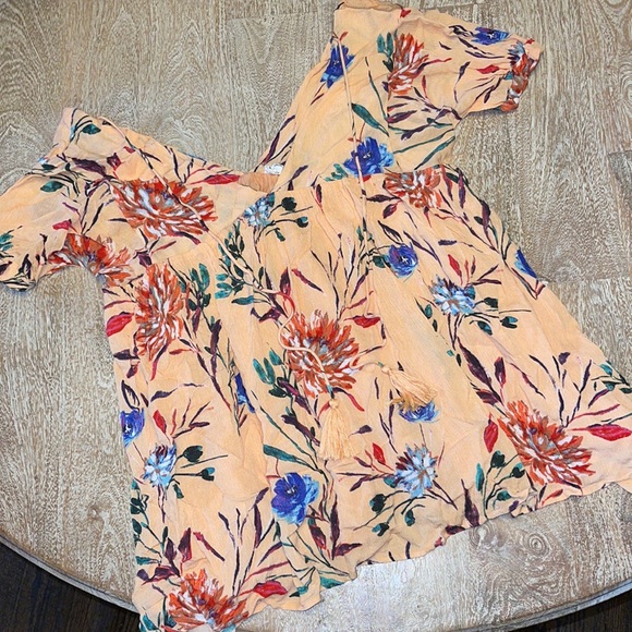 By Together Dark Orange Floral Pattern Tunic - Picture 2 of 2